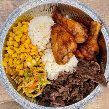 Makai Island Grill - 2 item bowl with spicy beef, chicken wings, kimchee slaw, corn and rice - Hawaiian Near Me - Henderson, Nevada