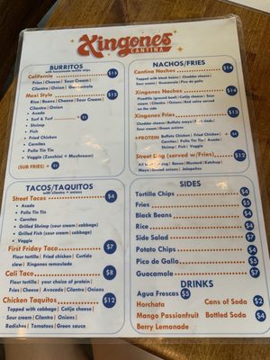 Menu photo 4 Xingones Cantina  Oakland, CA