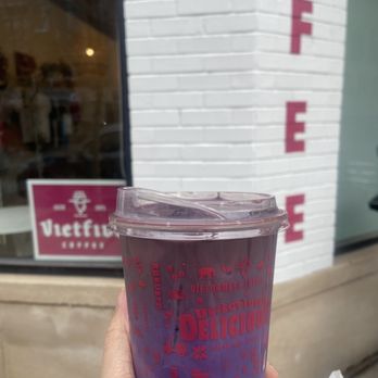 Vietfive Coffee - Chicago - VietFive Iced Ube Latte - 12 oz. - Coffee & Tea Near Me - Chicago, Illinois