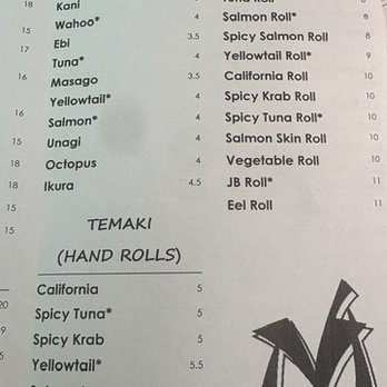 Masa - Masa Thai-Lao-Sushi Menu - Thai Near Me - Boynton Beach, Florida