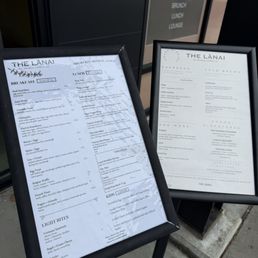 Menu posted outside Menu posted outside