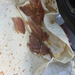Bacon breakfast burrito