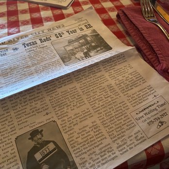 Texas Reds Steakhouse - Menu setting - Steakhouses Near Me - Red River, New Mexico