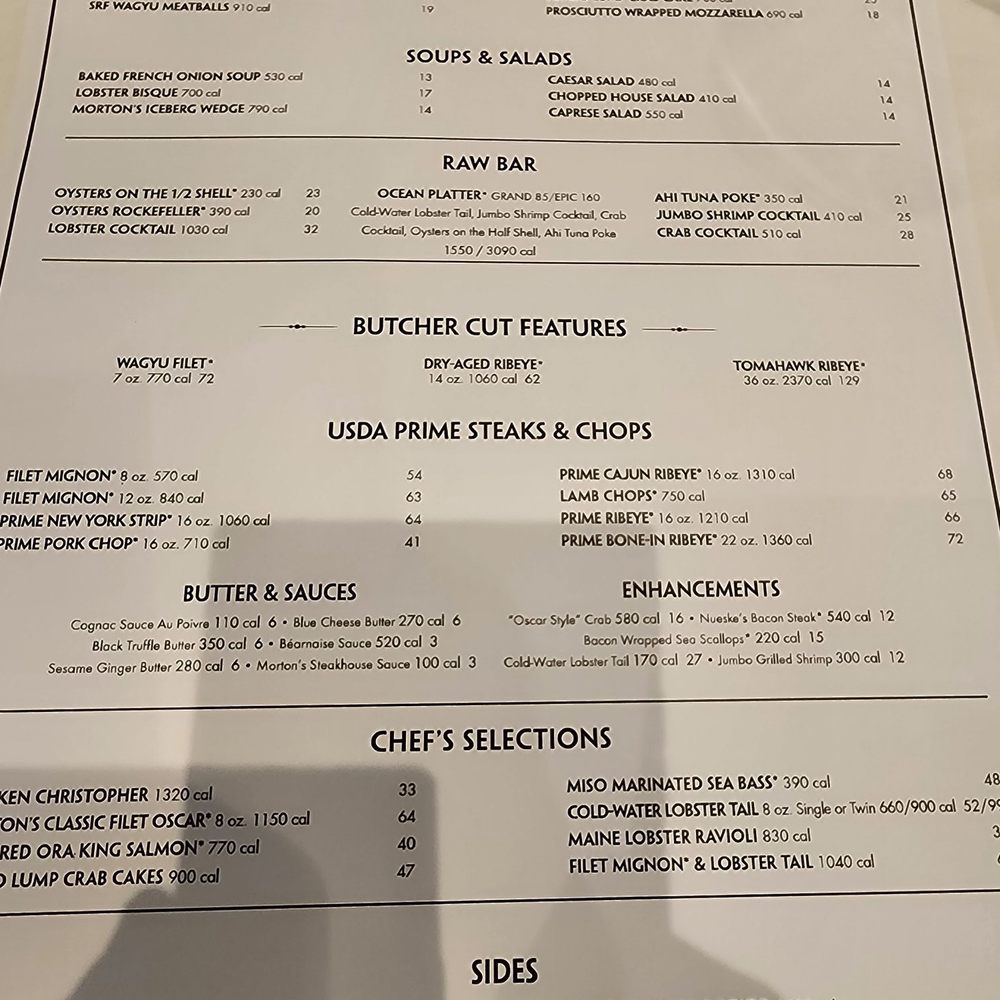 Morton's The Steakhouse - Menu - Steakhouses Near Me - Jacksonville, Florida