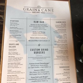 Grain and Cane - Updated lunch and dinner menu. - American Near Me - Berkely Heights, New Jersey Grain and Cane - Updated lunch and dinner menu. - American Near Me - Berkely Heights, New Jersey