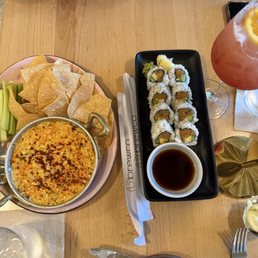 Artichoke dip Spicy tuna roll Artichoke dip Spicy tuna roll