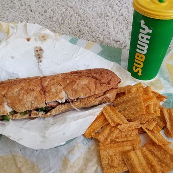 Subway - a sandwich, chips, and drink on a table - Sandwiches Near Me - Manassas, Virginia Subway - a sandwich, chips, and drink on a table - Sandwiches Near Me - Manassas, Virginia