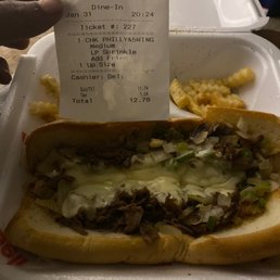 As you can see I order a chicken philly and was given a steak As you can see I order a chicken philly and was given a steak