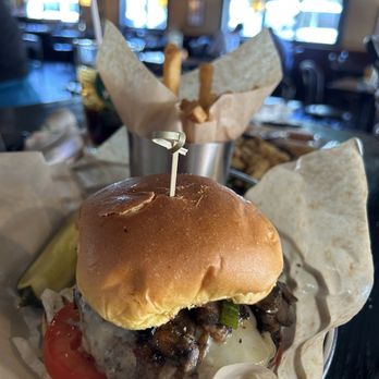 Hennessey's Grill - Mushroom Swiss Burger - Juice Bars & Smoothies Near Me - Seal Beach, California Hennessey's Grill - Mushroom Swiss Burger - Juice Bars & Smoothies Near Me - Seal Beach, California