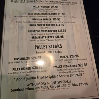 Pallet Bar and Grill - Menu 4 - American Near Me - Fort Walton Beach, Florida Pallet Bar and Grill - Menu 4 - American Near Me - Fort Walton Beach, Florida