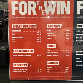 For The Win - Le Menu - Burgers Near Me - Alhambra, California