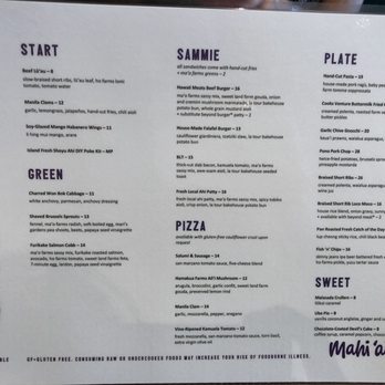 Mahi’ai Table - Menu (11/9) - Cocktail Bars Near Me - Kapolei, Hawaii Mahi’ai Table - Menu (11/9) - Cocktail Bars Near Me - Kapolei, Hawaii