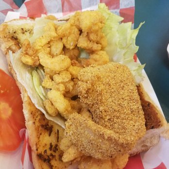 Sea Ranch Cafe - 1/2 shrimp 1/2 fish poboy - Cafes Near Me - Port Neches, Texas Sea Ranch Cafe - 1/2 shrimp 1/2 fish poboy - Cafes Near Me - Port Neches, Texas
