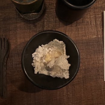 Meteora - Scallop, Coconut, Cherimoya, Macadamia Nut Milk with Infused Habañero - New American Near Me - Los Angeles, California Meteora - Scallop, Coconut, Cherimoya, Macadamia Nut Milk with Infused Habañero - New American Near Me - Los Angeles, California