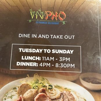 Vn Pho - Menu/hours - Vietnamese Near Me - Fallon, Nevada