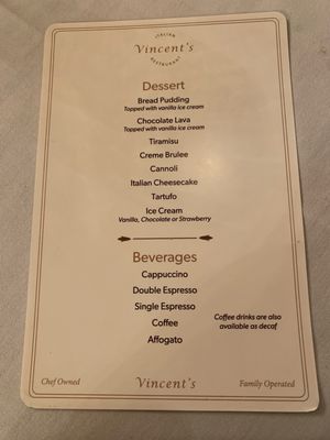 Menu photo 2 Vincent’s Italian Restaurant Freehold, NJ