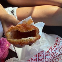 Empty mozzarella stick. Where's the CHEESE Empty mozzarella stick. Where's the CHEESE