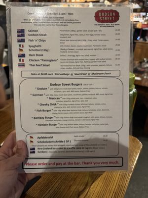 Menu photo 2 Dodson Street Beer Garden Blenheim, MBH Menu photo 2 Dodson Street Beer Garden Blenheim, MBH