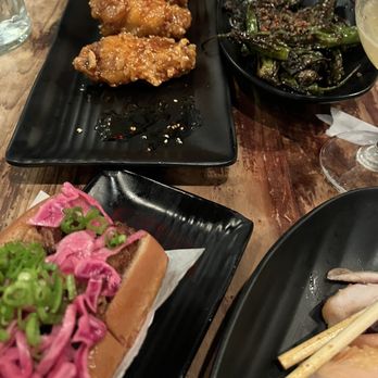 DOMU - Pigs in a blanket, Domu wings, Shishito peppers - Ramen Near Me - Orlando, Florida
