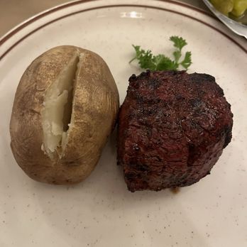 The Hitching Post 2 - Prime Top Sirloin (7 oz.) and baked potato - Steakhouses Near Me - Buellton, California The Hitching Post 2 - Prime Top Sirloin (7 oz.) and baked potato - Steakhouses Near Me - Buellton, California