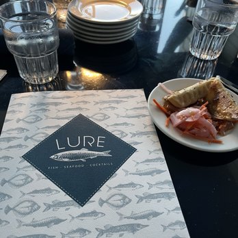 LURE - Potstickers and table setup - Seafood Near Me - Sister Bay, Wisconsin
