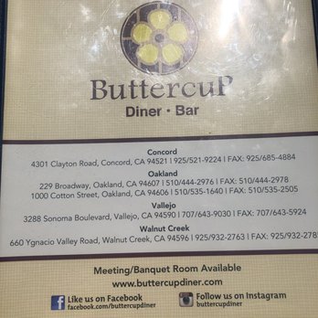ButtercuP - Front of menu - American Near Me - Walnut Creek, California ButtercuP - Front of menu - American Near Me - Walnut Creek, California