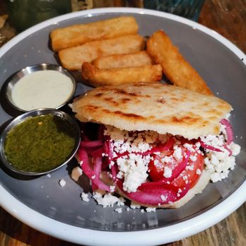 Hola Arepa - Black Bean & Queso Fresco Arepa - Latin American Near Me - Minneapolis, Minnesota Hola Arepa - Black Bean & Queso Fresco Arepa - Latin American Near Me - Minneapolis, Minnesota