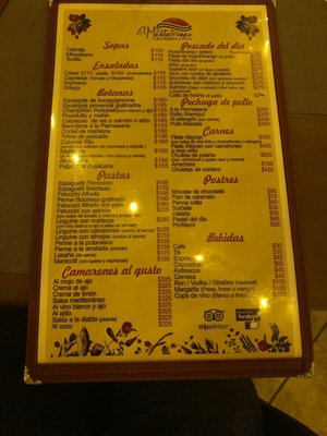 Menu photo 2 El Mediterraneo Zihuatanejo, GRO Menu photo 2 El Mediterraneo Zihuatanejo, GRO