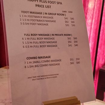 Happy Plus Foot SPA - Price list (April 2024) - Massage Near Me - San Jose, California Happy Plus Foot SPA - Price list (April 2024) - Massage Near Me - San Jose, California
