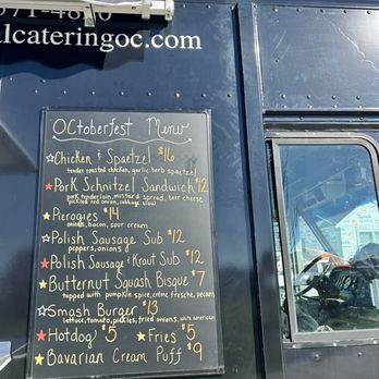 Coastal Catering - Food truck menu at the shore craft beer and wine festival. They change the menu based on what event they're at - Food Trucks Near Me - Ocean City, Maryland Coastal Catering - Food truck menu at the shore craft beer and wine festival. They change the menu based on what event they're at - Food Trucks Near Me - Ocean City, Maryland