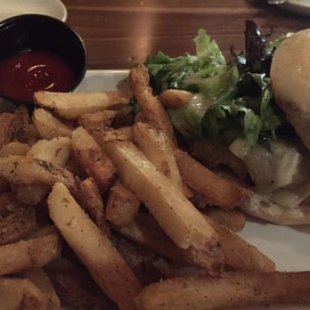 The Firepit Wood Fired Grill - Turkey and Brie Burger with fries - New American Near Me - Irwin, Pennsylvania The Firepit Wood Fired Grill - Turkey and Brie Burger with fries - New American Near Me - Irwin, Pennsylvania