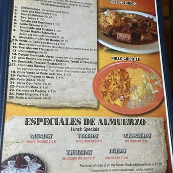 El Tapatio - Week specials - Mexican Near Me - Coquille, Oregon