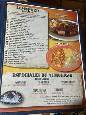 Menu photo 1 El Tapatio Coquille, OR