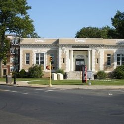 Forest Park Branch Library - Forest Park Branch Library exterior, at the corner of Belmont Avenue and Oakland Street. It's a Carnegie library.