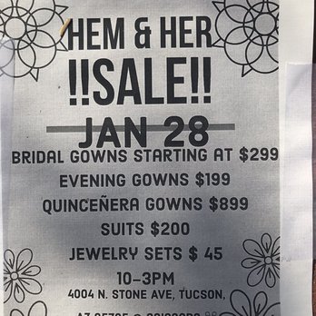 Hem and Her Bridal - Sewing & Alterations Near Me - Tucson, Arizona