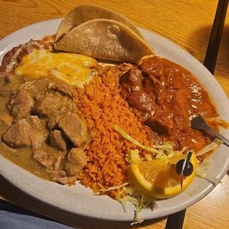 26. Special - Choose Any 2 Items Combo Plate 1/2 Chile Colorado and 1/2 Pork Chile Verde. 26. Special - Choose Any 2 Items Combo Plate 1/2 Chile Colorado and 1/2 Pork Chile Verde.