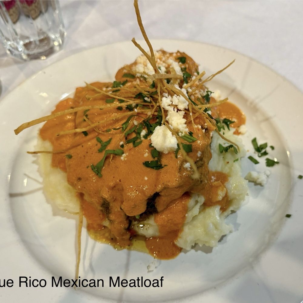 Que Rico - Que Rico's Mexican Meatloaf with fried tortillas strips (on too) - Mexican Near Me - Chicago, Illinois Que Rico - Que Rico's Mexican Meatloaf with fried tortillas strips (on too) - Mexican Near Me - Chicago, Illinois