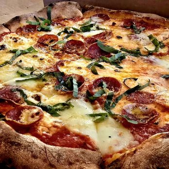 The Bakehouse At Chelsea - Margherita pizza with cup and char pepperoni and hot honey - Bakeries Near Me - Norfolk, Virginia