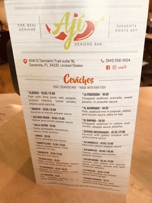 Menu photo 4 Aji Ceviche Bar Sarasota, FL