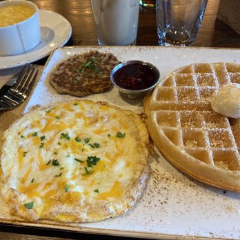 First Watch - Tri-fecta breakfast, side of cheesy grits, cold brew coffee - Breakfast & Brunch Near Me - Augusta, Georgia