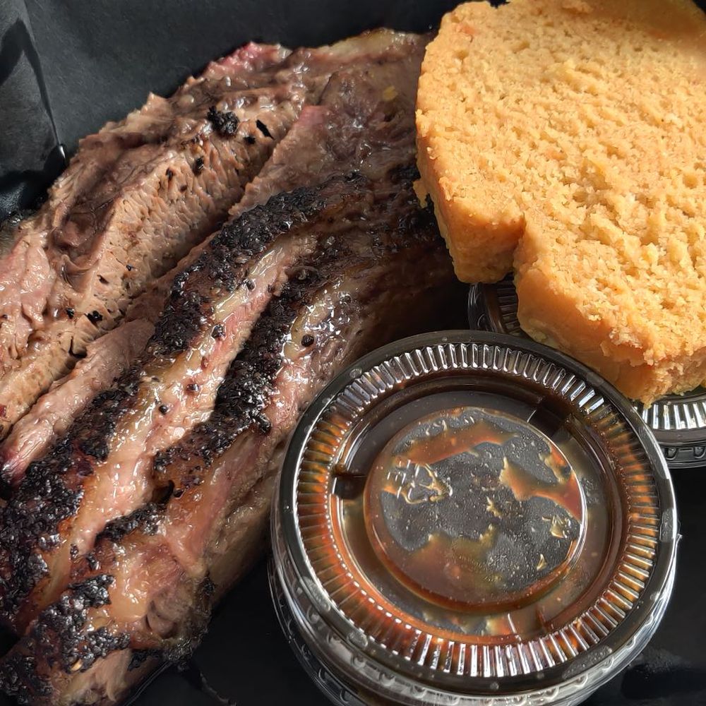 Tanglewood Fire And Smoke - Smoked brisket, cron bread, and dipping sauces - Barbeque Near Me - Ridley, Pennsylvania