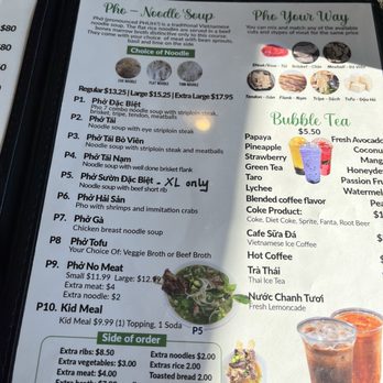 Pho 7 - Menu - Vietnamese Near Me - Kent, Washington