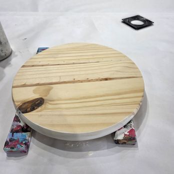 AR Workshop Tallahassee - Beginning of painting process for lazy susan - Art Classes Near Me - Tallahassee, Florida