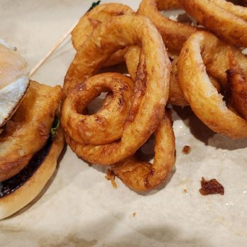 The Lakehouse - Fried fish sandwich with onion rings - Burgers Near Me - Fort Worth, Texas The Lakehouse - Fried fish sandwich with onion rings - Burgers Near Me - Fort Worth, Texas