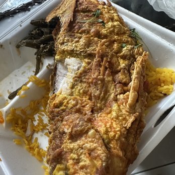 Kiya's Cafe - Fried salmon,yellow rice, collard greens - Caterers Near Me Kiya's Cafe - Fried salmon,yellow rice, collard greens - Caterers Near Me