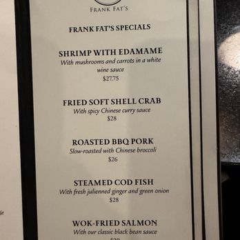 Frank Fat's - Menu 3 of 7, 7/10/2026 - Chinese Near Me - Sacramento, California