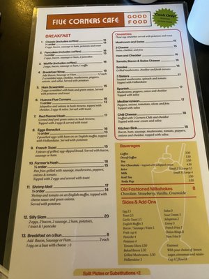 Menu photo 1 Five Corners Cafe White Rock, BC