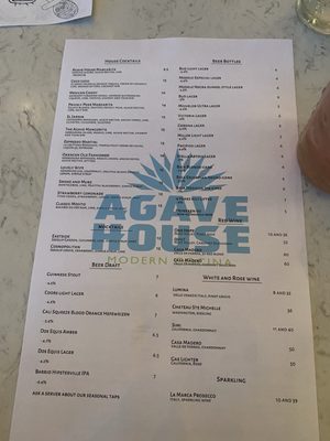 Menu photo 6 Agave House Tucson, AZ