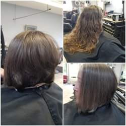 Revolution Hair Studio - Big transformation! long to a line Haircut .