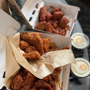 Buffalo Wild Wings - Honey BBQ, Mango Habanero, and the hottest one on their menu - Chicken Wings Near Me - Northridge, California